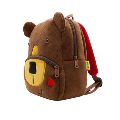 Zainetto Asilo Bambini, Zainetto Bimbo 1-3 Anni Nido Preschool Peluche 3D Animaletti Borsa Zaino Bambino Bambina Morbido Mini