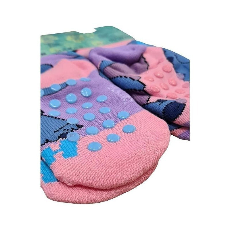 Stitch - 2 paia Calzini antiscivolo ufficiali Calze bambini Stitch anti scivolo