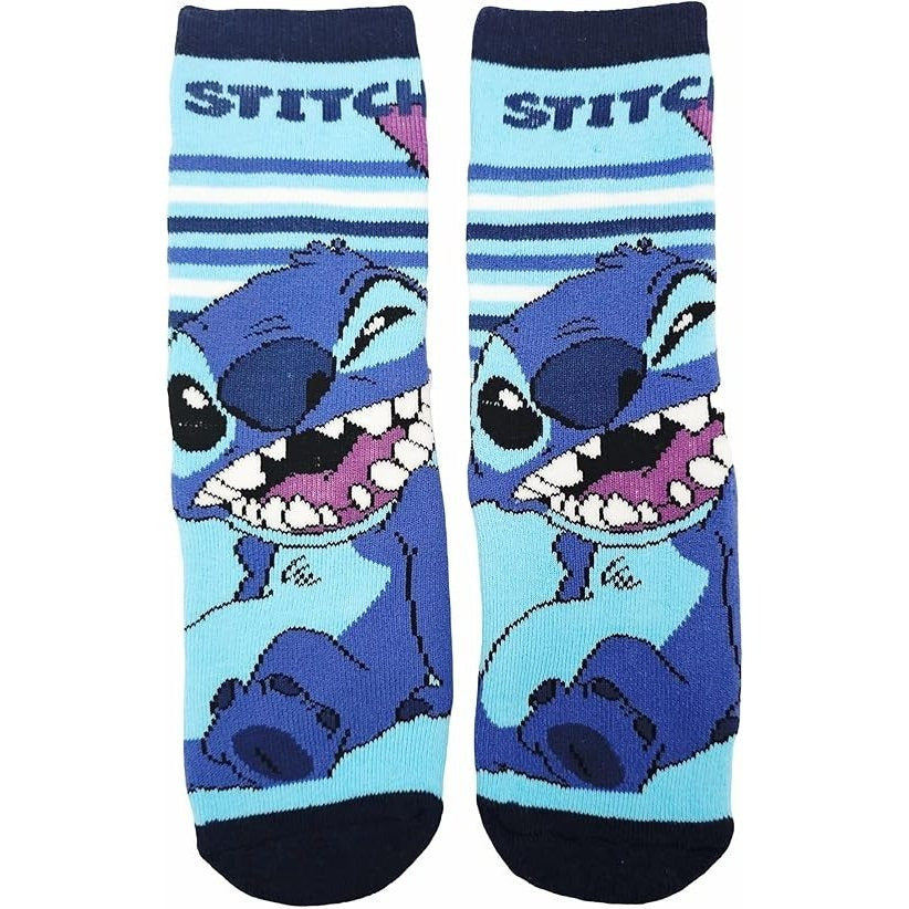 Stitch - 2 paia Calzini antiscivolo ufficiali Calze bambini Stitch anti scivolo