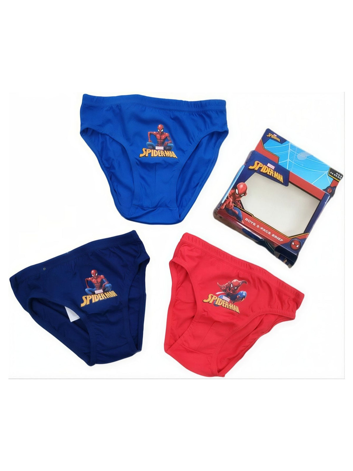 Set Mutande 3 Pezzi Mutandine in Cotone  Bambini Slip Mutanda Intimo 6 Anni Spiderman