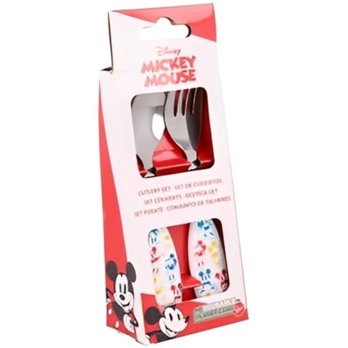 MICKEY MOUSE | Set Posate  Bambini in Acciaio Inossidabile - Forchetta e Cucchiaio (Topolino)