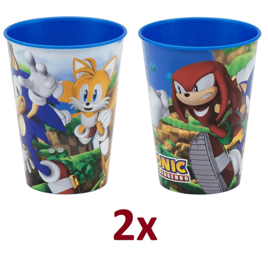 Set 2 Bicchieri  Bambini 260 ml in plastica Senza BPA  Ragazzi SONIC