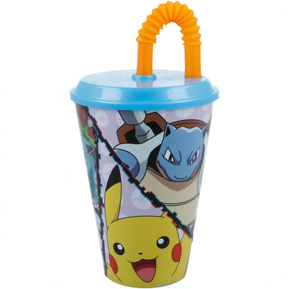 Kids' Cup Con Cannuccia e coperchio Riutilizzabile - 430 ml