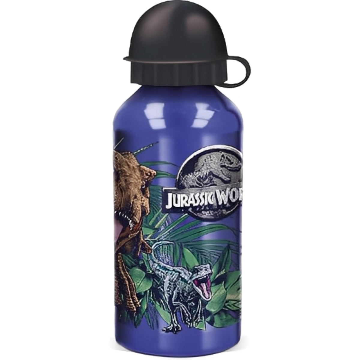 Borraccia Scuola Bottiglia Sport in Alluminio Bambini 400ml con Beccuccio Retraibile JURASSIC WORLD