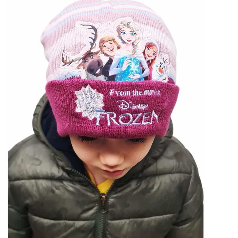 Cappello Invernale Morbido e Caldo Bambini FROZEN (Rosa)