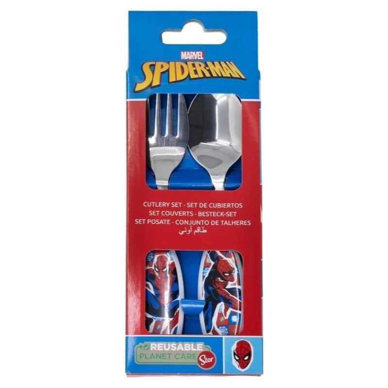 SPIDERMAN | Set Posate  Bambini in Acciaio Inossidabile - Forchetta e Cucchiaio (Spider-Man)