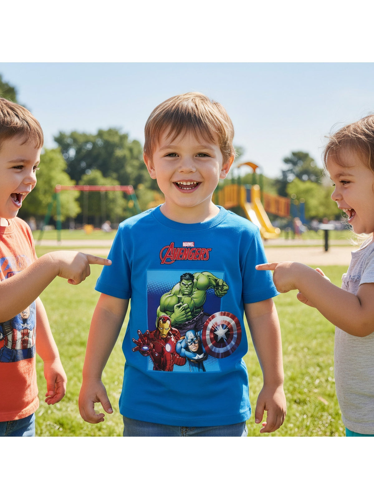 AVENGERS - Maglietta Ufficiale 100% Cotone per Bambini T-Shirt Abbigliamento Maglia Ragazzi HULK
