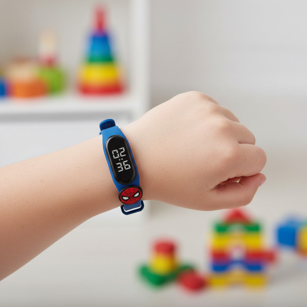 Orologio digitale per Bambini Led con pin 3D SPIDER