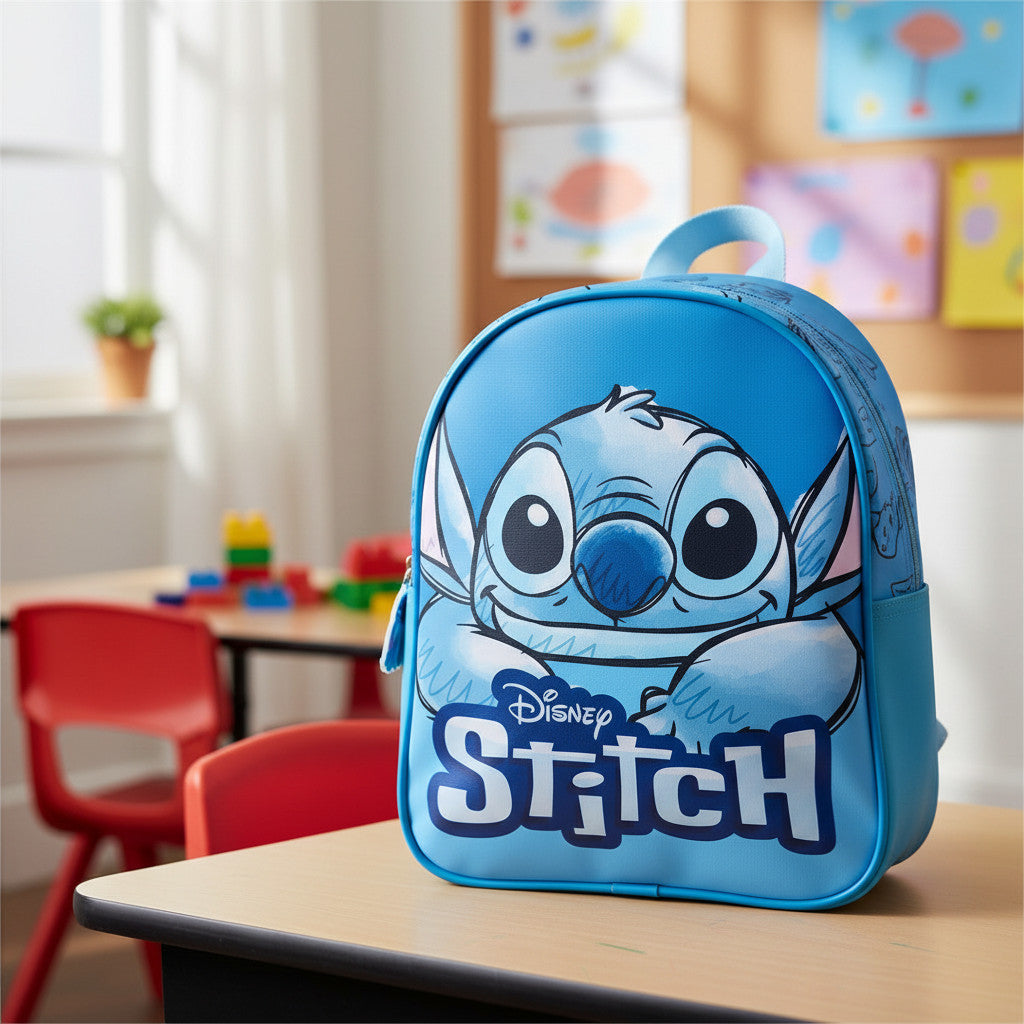 Zaino per bambini Zainetto Asilo Infanzia per la Scuola e tempo libero con chiusura lampo (per STITCH bimbo)