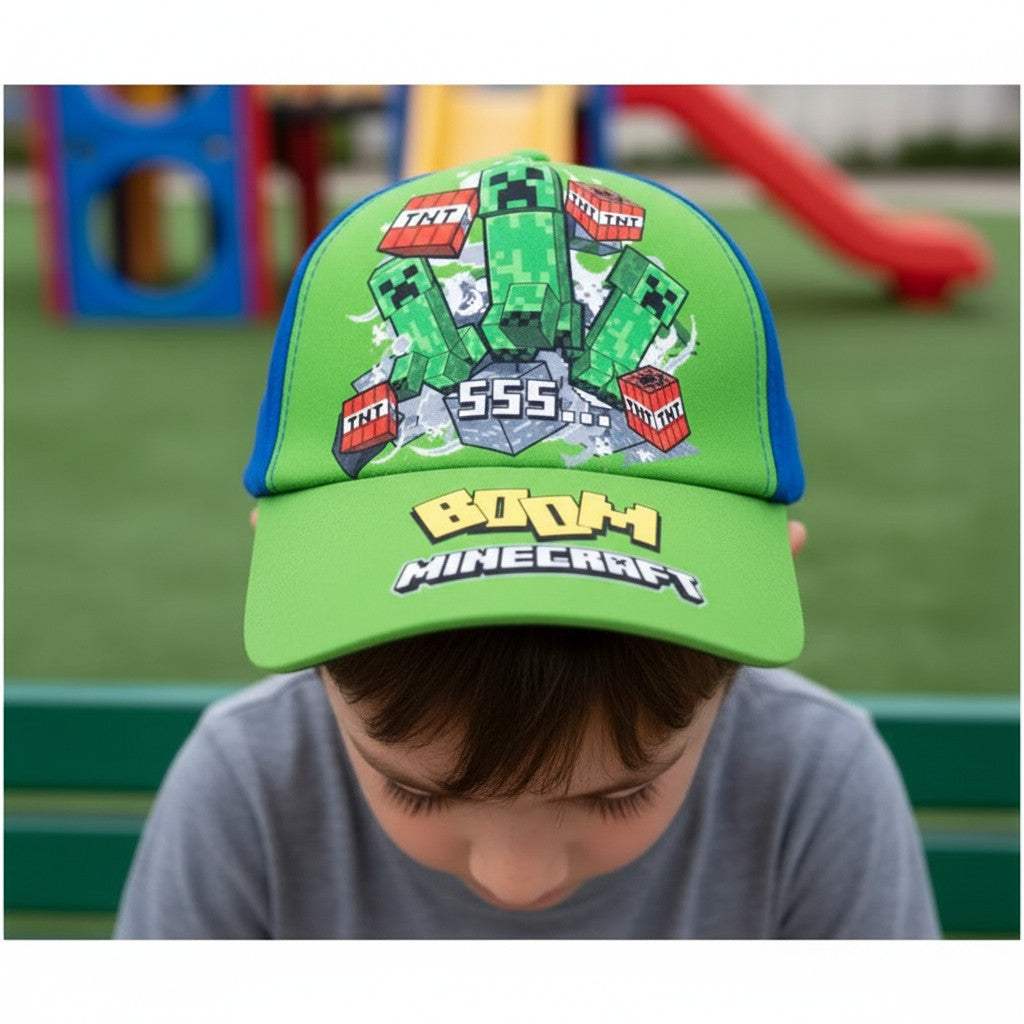 MINECRAFT - Cappello con Visiera da Ragazzo/Bambino Berretto da Baseball Regolabile