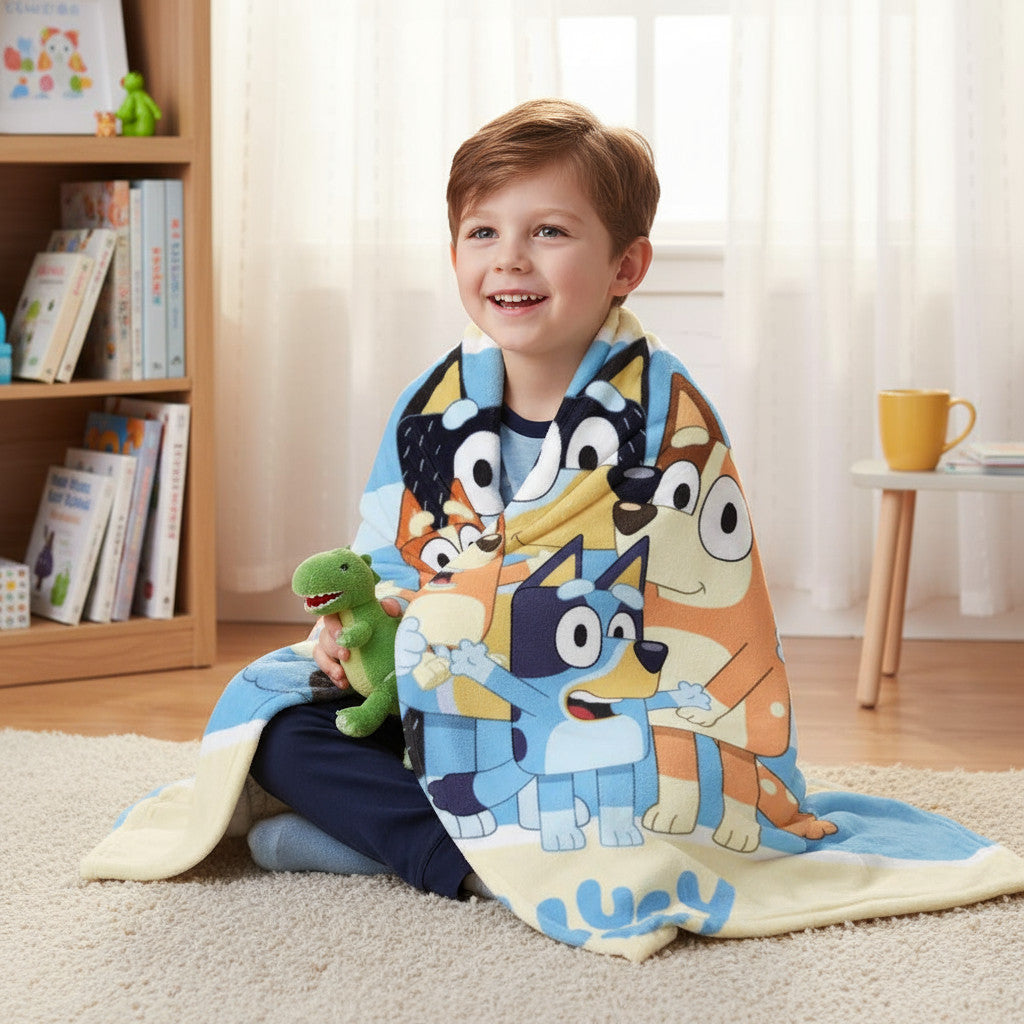 Coperta Ufficiale Plaid Morbida e Calda 100x140cm per Bambini Pile con stampa Idea Regalo