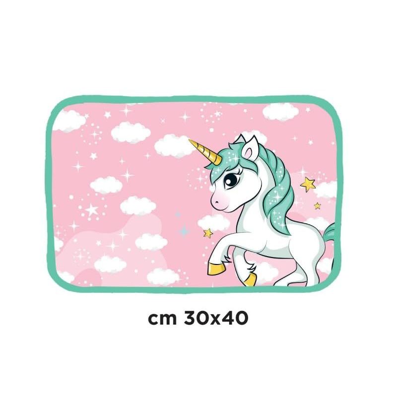 Tovaglietta Morbida Ripiegabile Sottopiatto Immeabile CM.30X40 (Unicorno)