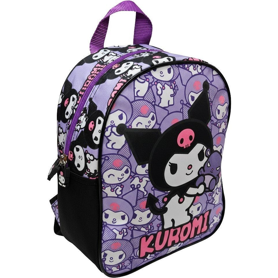 KUROMI - Zaino per bambini Zainetto Asilo Infanzia per la Scuola e tempo libero con chiusura lampo Hello