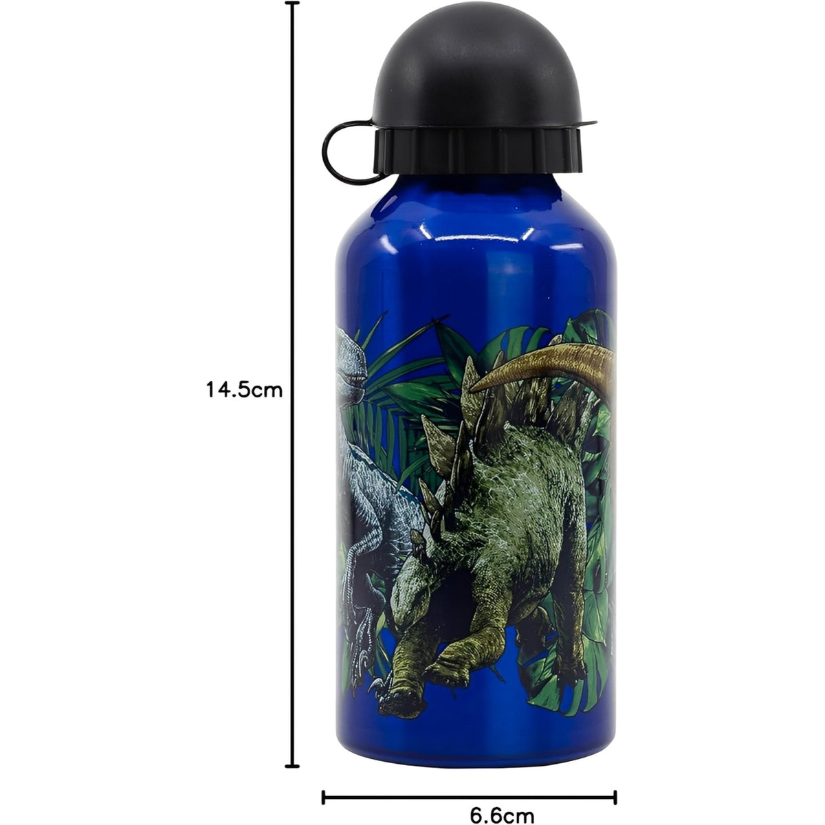 Borraccia Scuola Bottiglia Sport in Alluminio Bambini 400ml con Beccuccio Retraibile JURASSIC WORLD