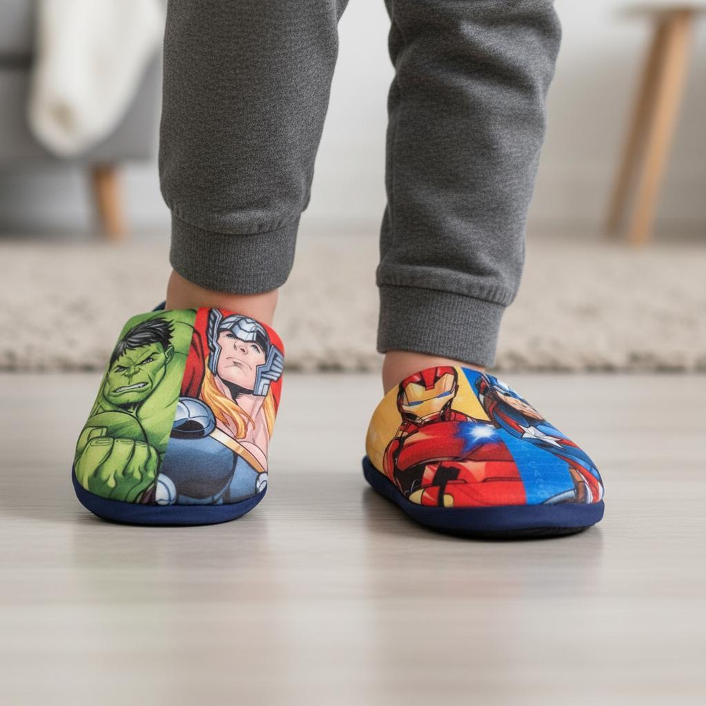 AVENGERS - Ciabatte Pantofole per Bambini e Ragazzi Morbide e Calde HULK