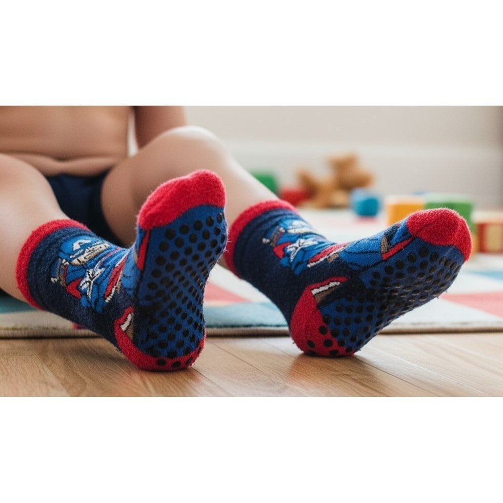2 paia Calzini HULK Antiscivolo Ufficiali Calze Bambini Bimbi Avengers