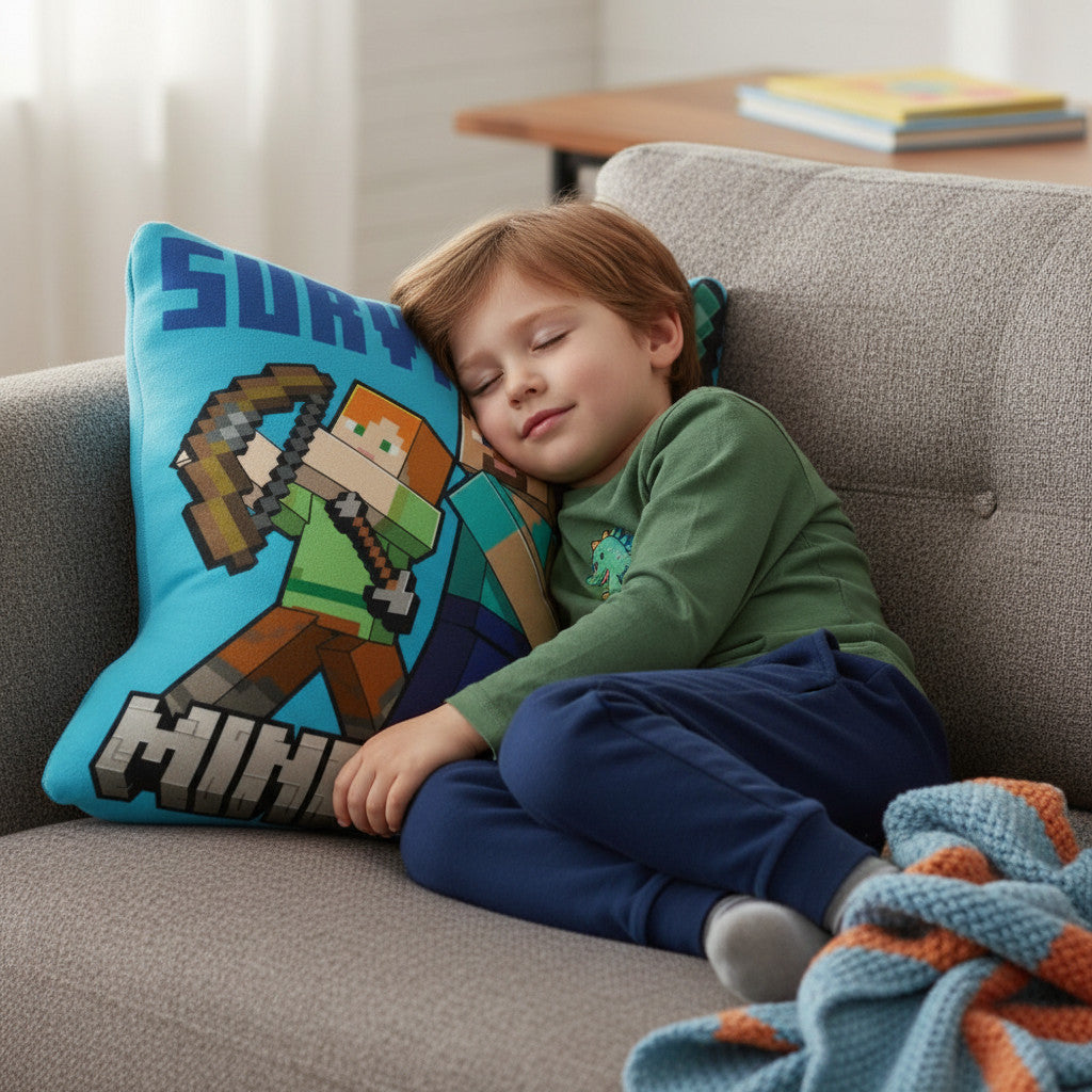 MINECRAFT - Cuscino 3D Shaped Sagomato Bambini in Poliestere con la Forma sagoma personaggio
