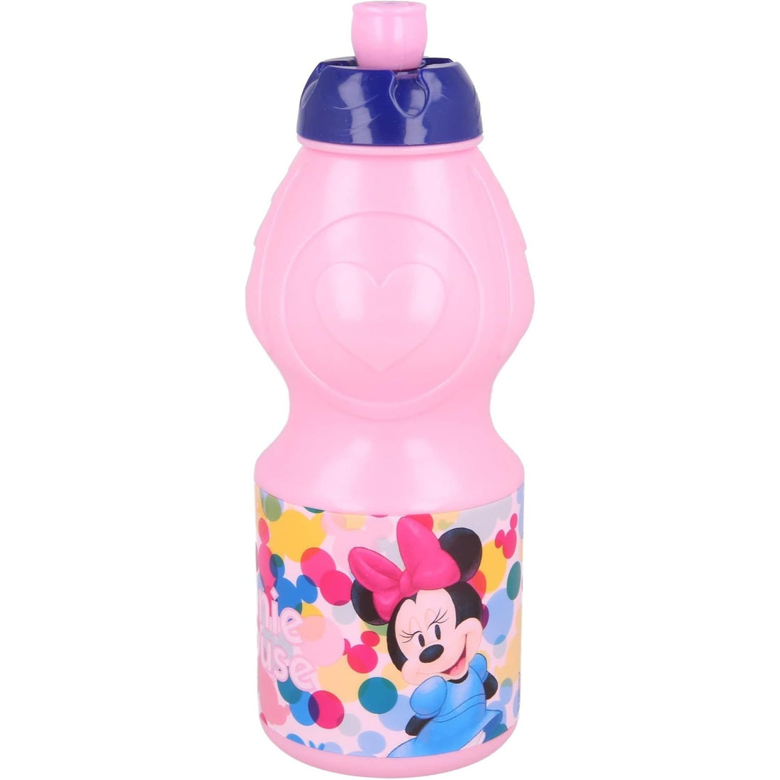 Borraccia Sport Minnie Mouse Topolina in Plastica per Bambini 400ML con Beccuccio Retraibile