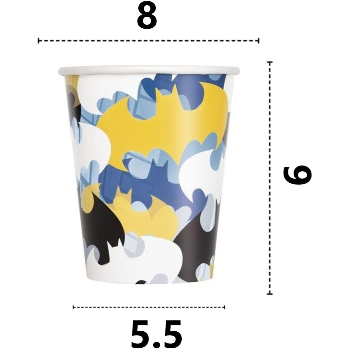 Kit Festa 8 Persone Set Tavola Addobbi Party Compleanno con 8 Piatti, 8 Bicchieri e 20 tovaglioli