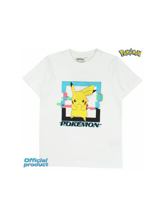 POKEMON - Maglietta Ufficiale 100% Cotone per Bambini T-Shirt Abbigliamento Maglia Ragazzi - Pikachu