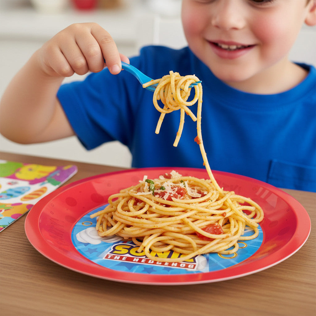 Piatto Bambino riutilizzabile in Polipropilene Stoviglie Bimbo per bambini e ragazzi - Adatto per lavastoglie e microonde