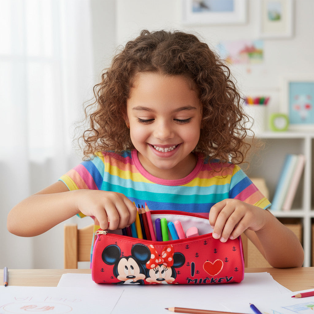 Portapenne Astuccio Borsellino Scuola e Asilo  Bambini 21x7x6cm (MINNIE MOUSE)