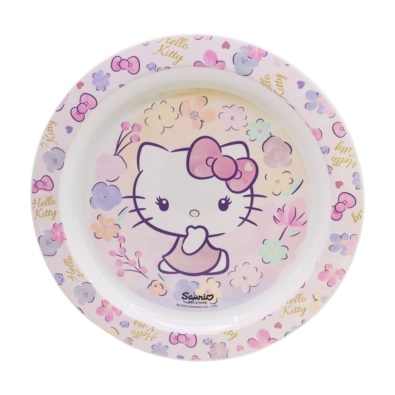 Set di stoviglie riutilizzabile per bambini bicolore – Set composto da 3 pezzi: Piatto, ciotola e bicchiere per bambini e bebé HELLO KITTY