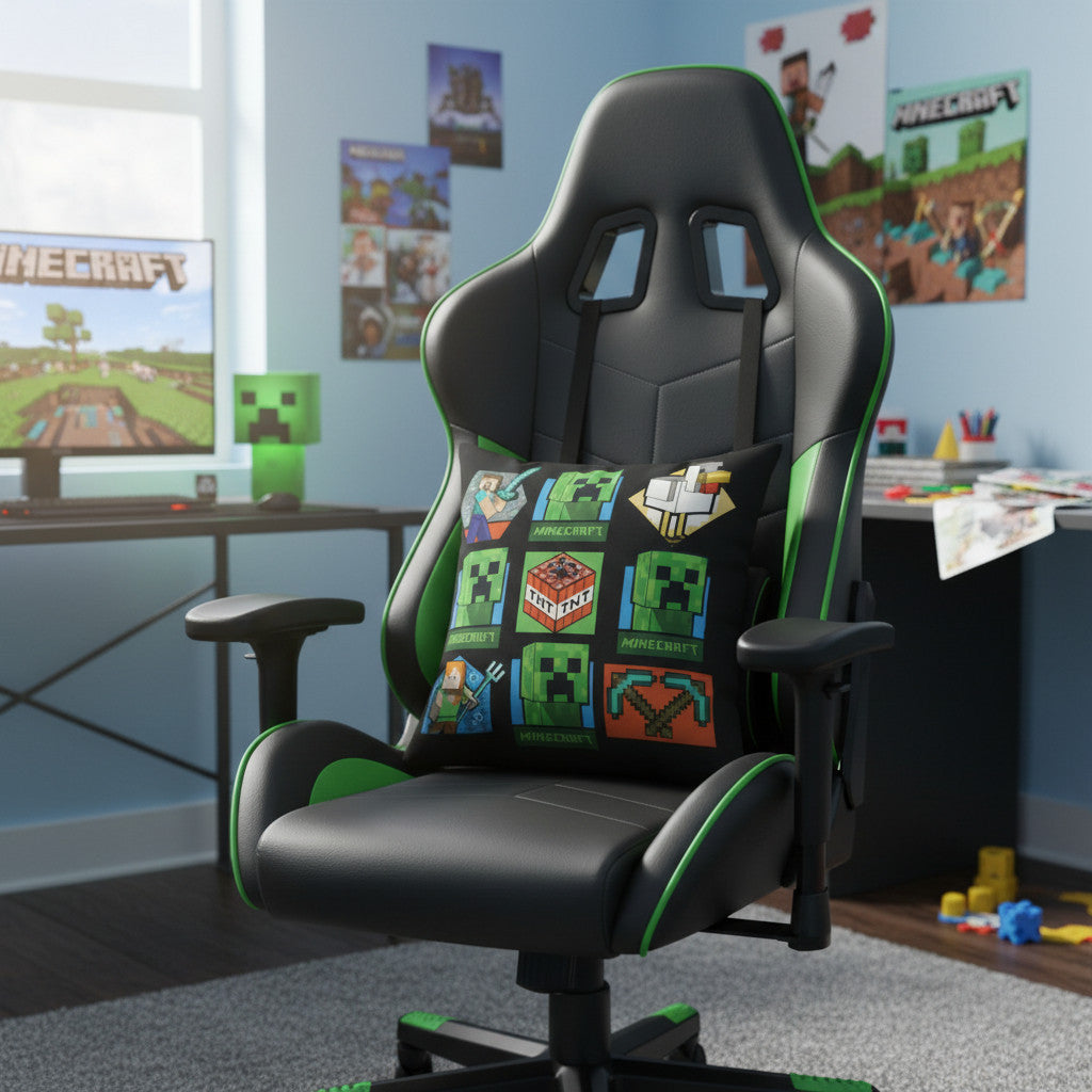 MINECRAFT - Cuscino ufficiale Arredo 40x40 cm morbido con imbottitura 100% poliestere