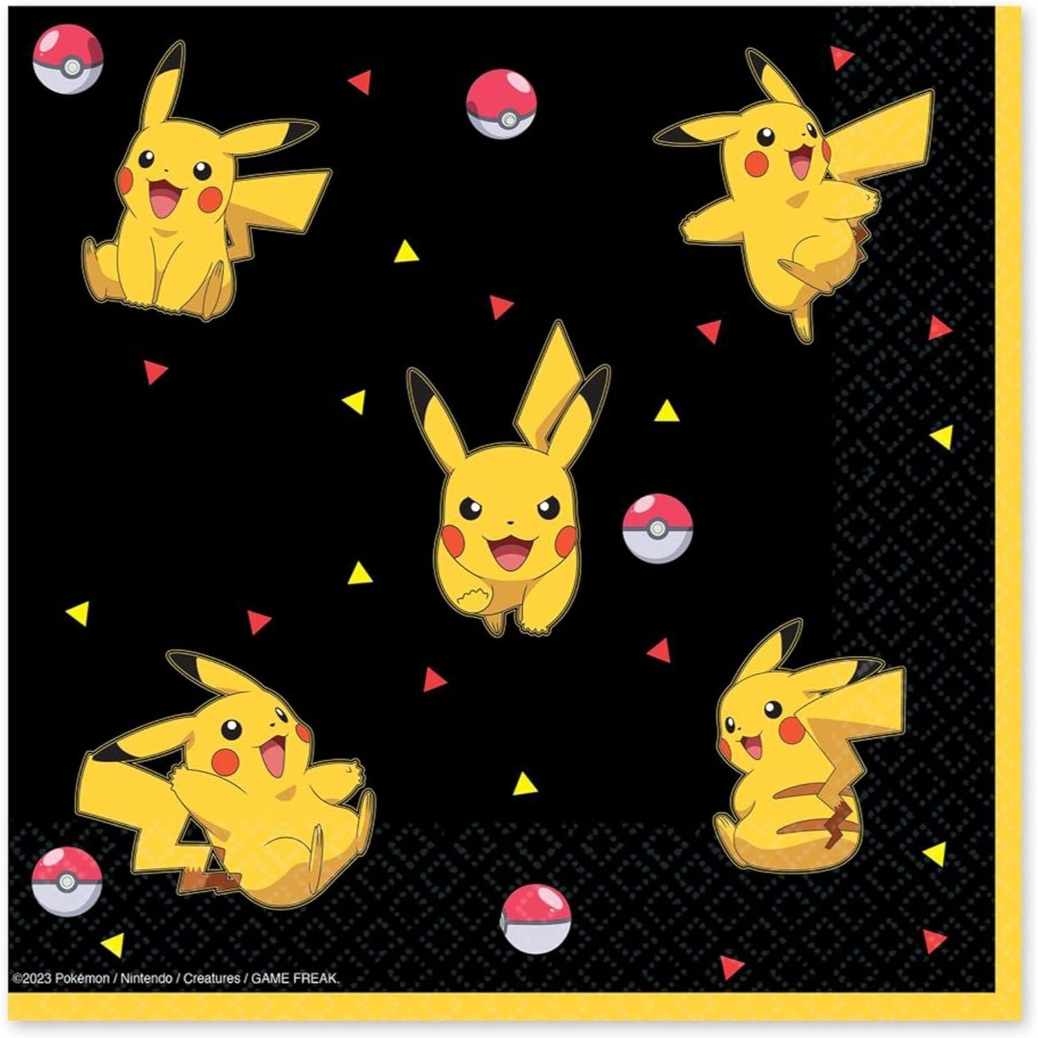 Kit Compleanno Pokemon fino a 8 persone, Set Stoviglie Pikachu Addobbi Decorazioni da Tavola per Festa Party Carnevale Halloween a Tema Bambini, 8 Piatti, 16 Tovaglioli, 8 Bicchieri