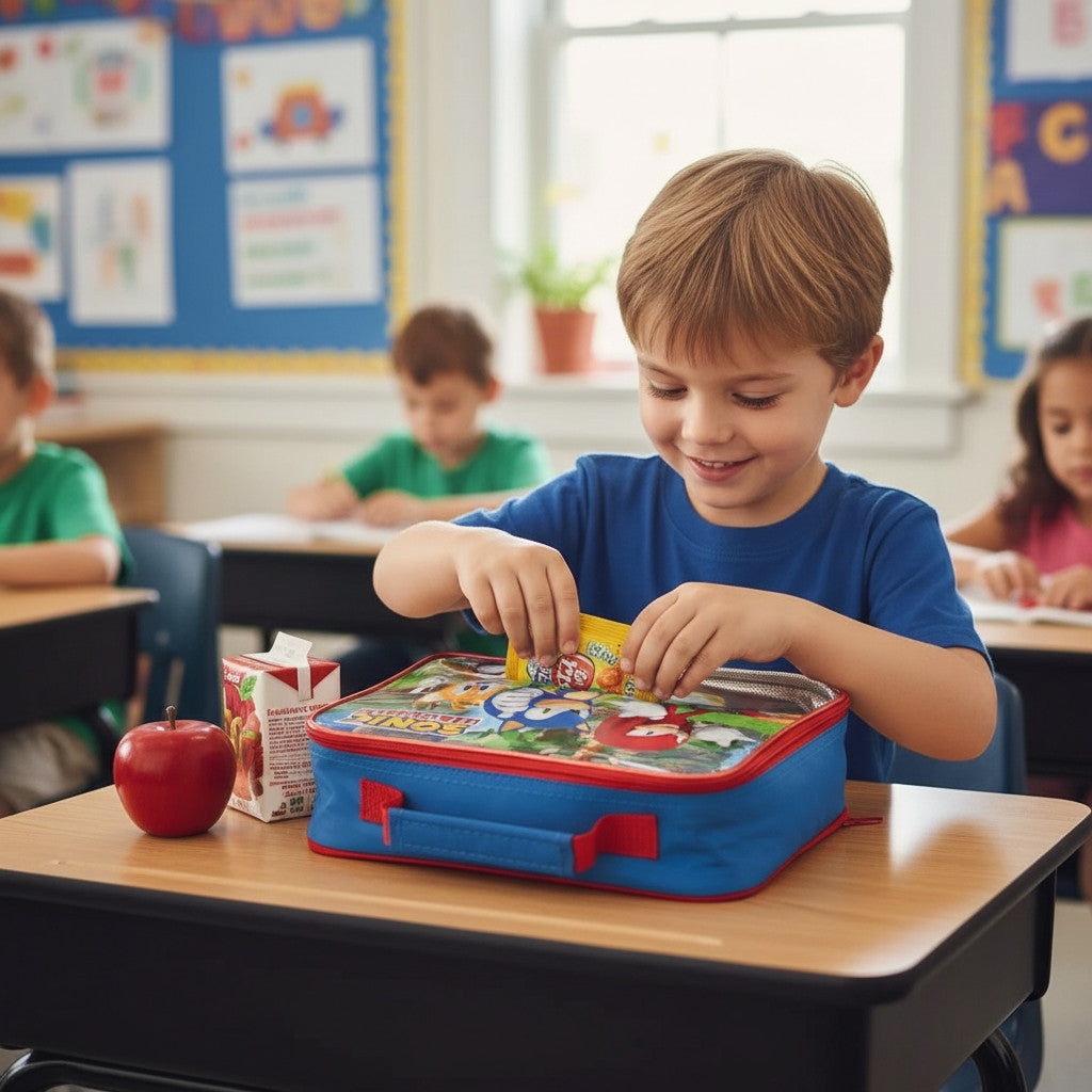 Borsa Termica Rettangolare Impermeabile Porta Pranzo per Bambini Sonic The Hedgehog con Manico - Gadget Scuola