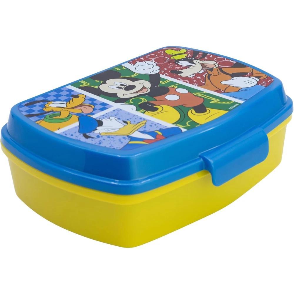 MICKEY MOUSE - Contenitore Portapranzo Porta merenda Scatola Sandwich Box per Bambini - BPA Free - TOPOLINO